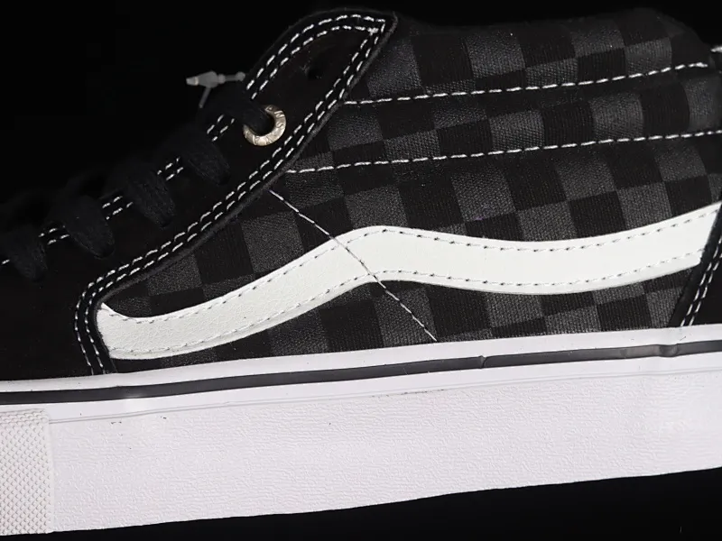 All categories Vans Vans series Vans Mid Vans China Vans SK8-Mid Vans black checkerboard Chinese casual sneakers VN0A347UFGD